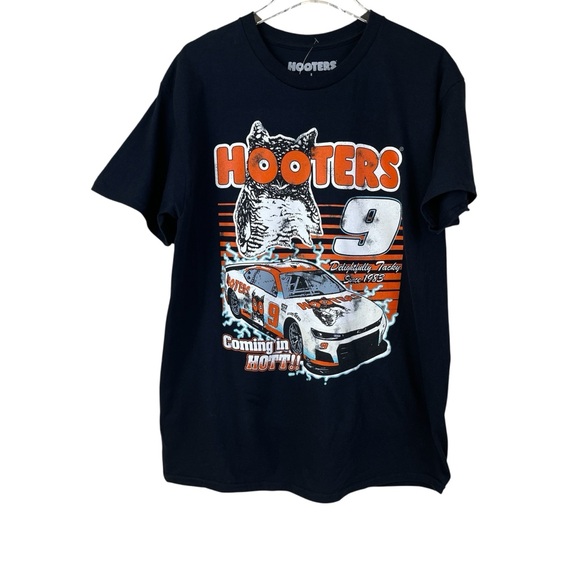 Hooters Black Graphic T-Shirt Men’s Size Large New WITHOUT tags - Picture 1 of 5